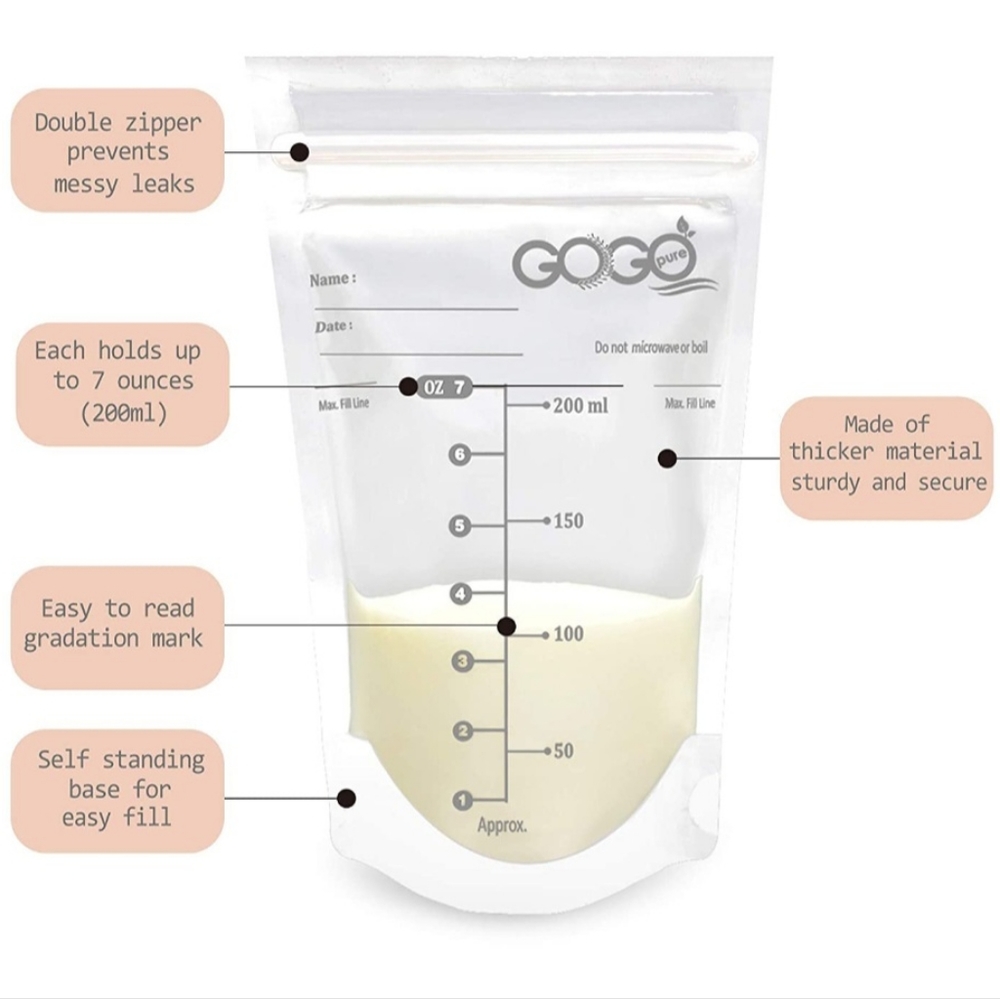 480 Count Super Value Pack Breastmilk Storage Bags - 7 OZ, Each Pre-Ster…